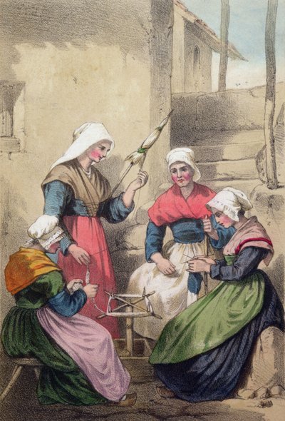 Auvergne, Spinners of Royat by Charles Bour